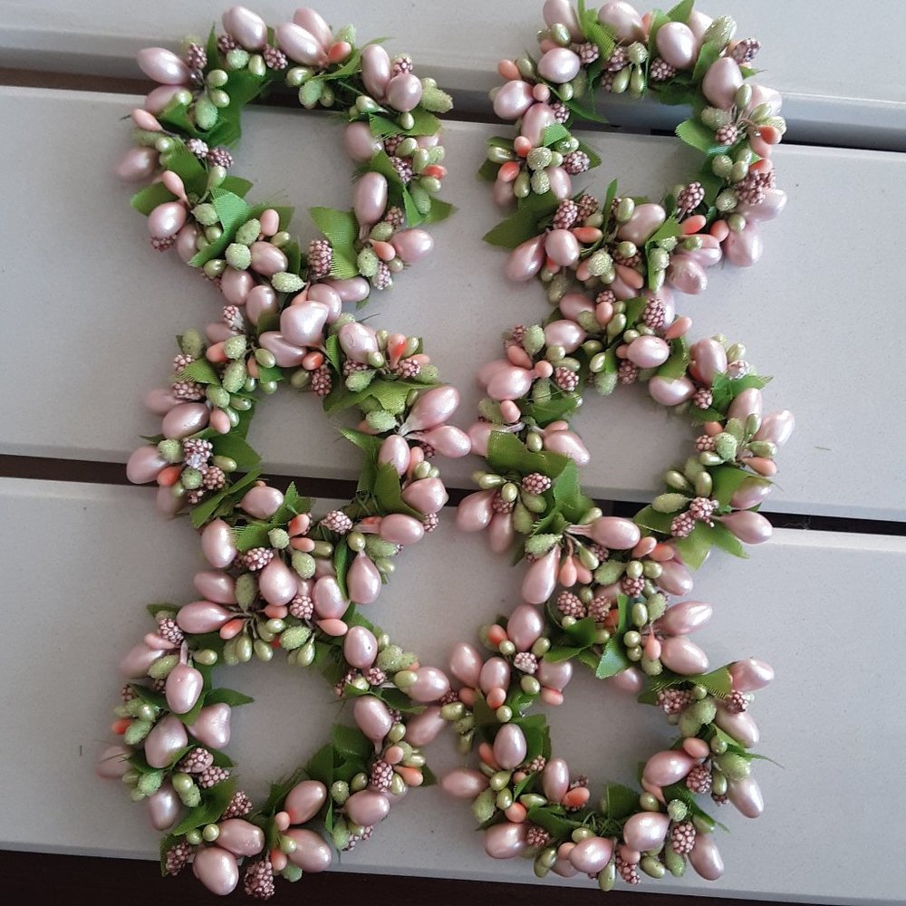 Pink Napkin Rings - Set of 6